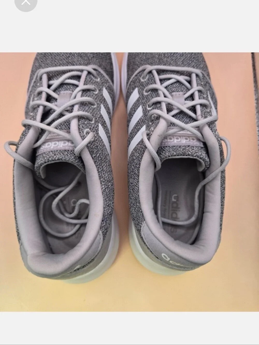 Adidas Lite Racer Women's Grey Athletic Sneakers Size 9